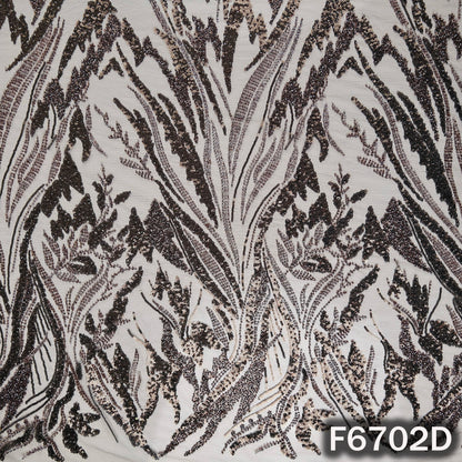 Cut Dana Embroidered Net Fabric - F6702