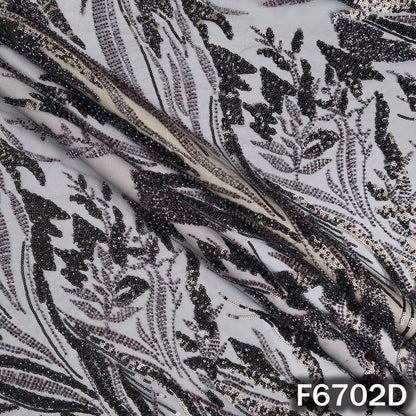 Cut Dana Embroidered Net Fabric - F6702