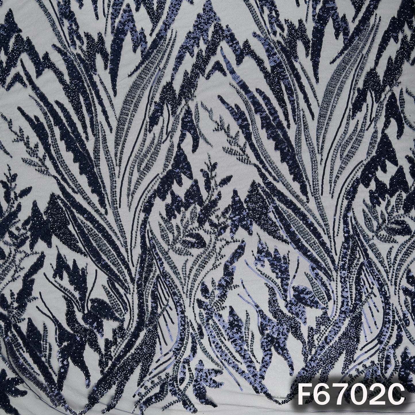 Cut Dana Embroidered Net Fabric - F6702