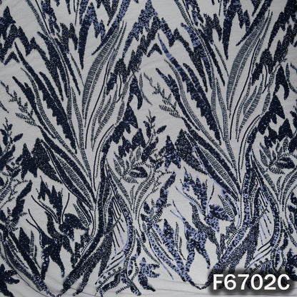 Cut Dana Embroidered Net Fabric - F6702