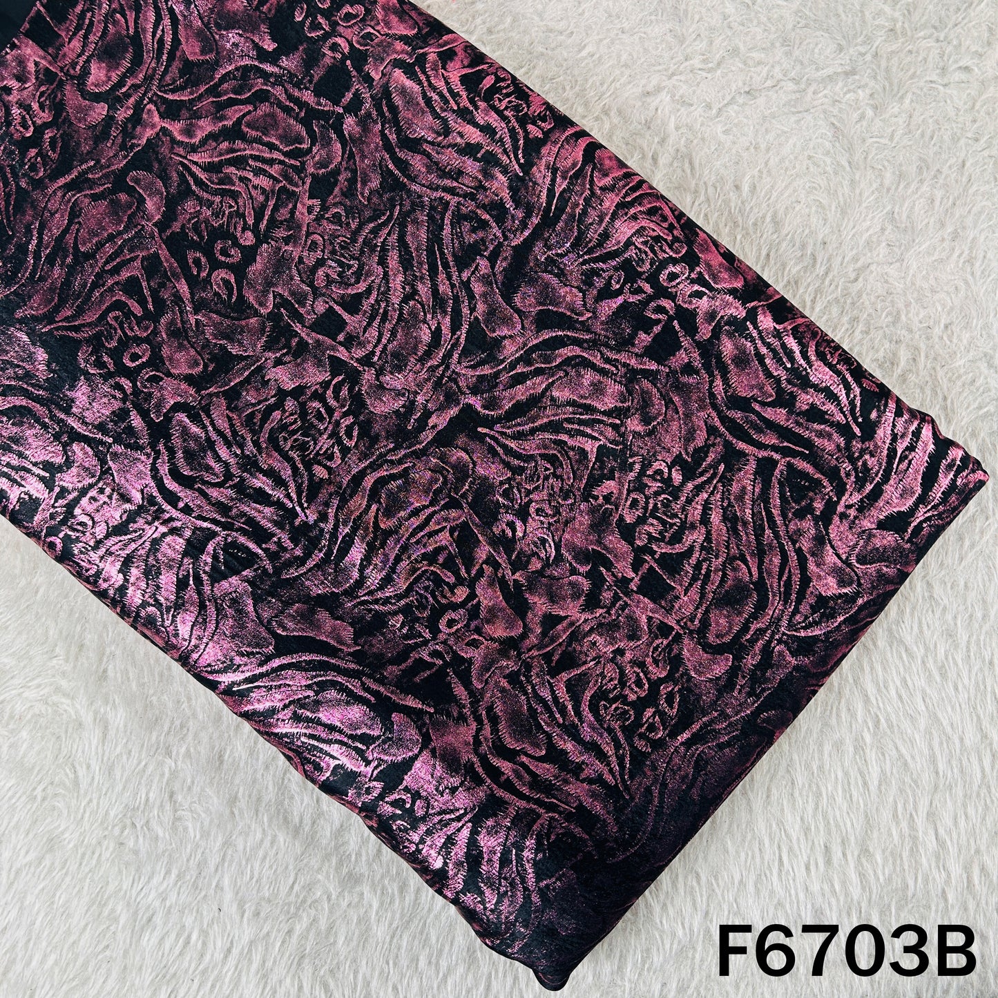 Foil Print Crepe Fabric - F6703