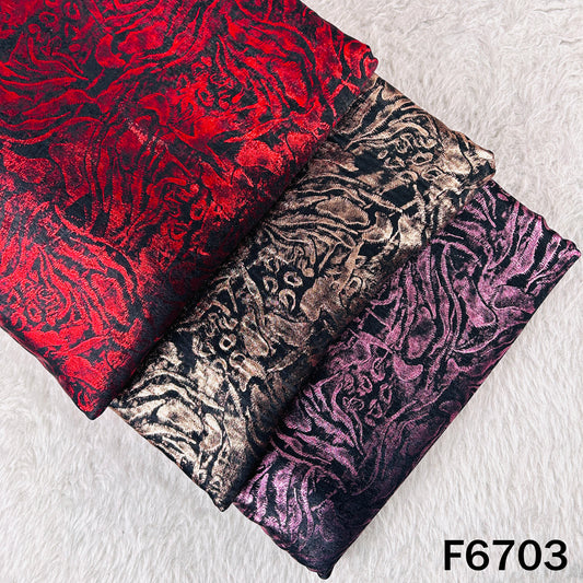 Foil Print Crepe Fabric - F6703