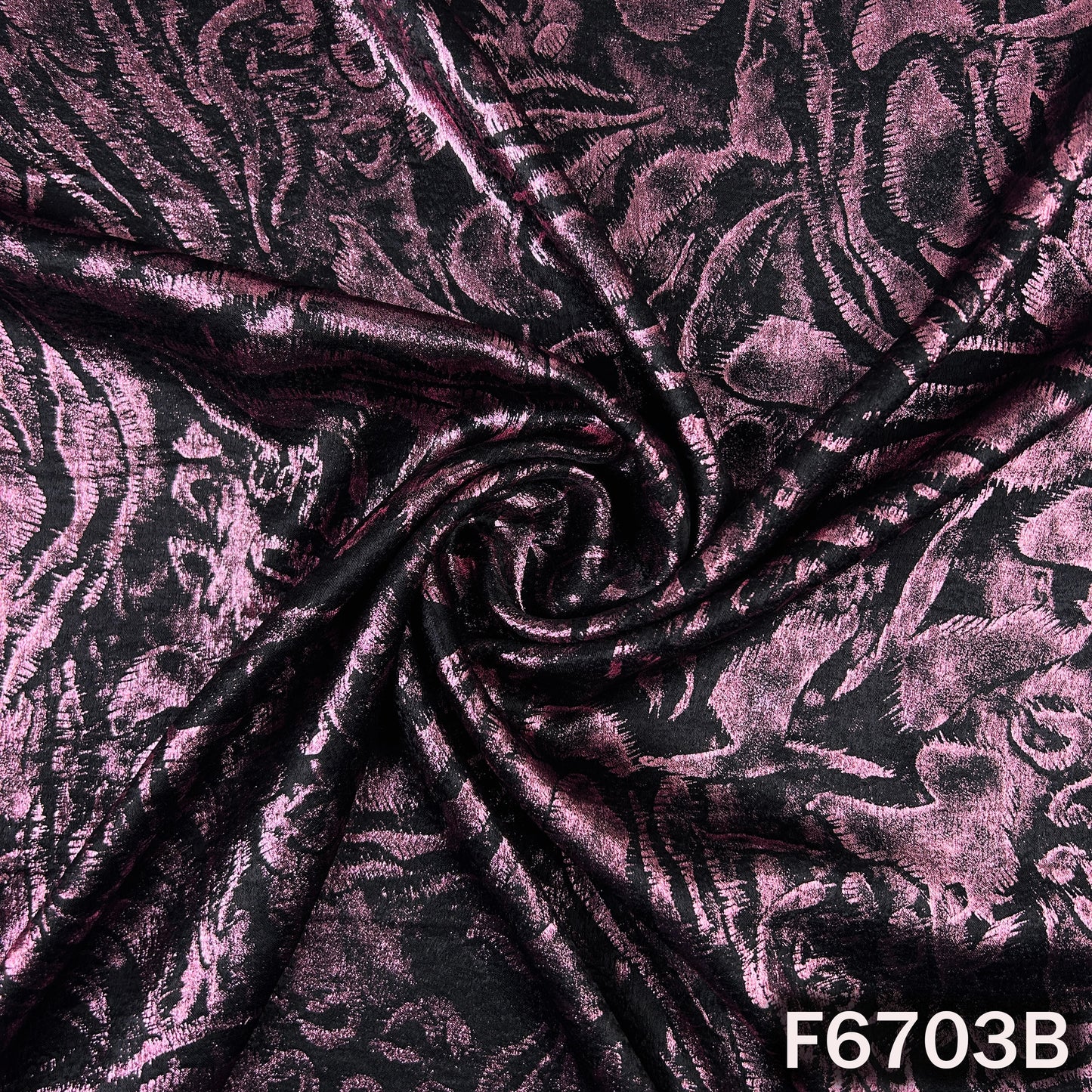 Foil Print Crepe Fabric - F6703