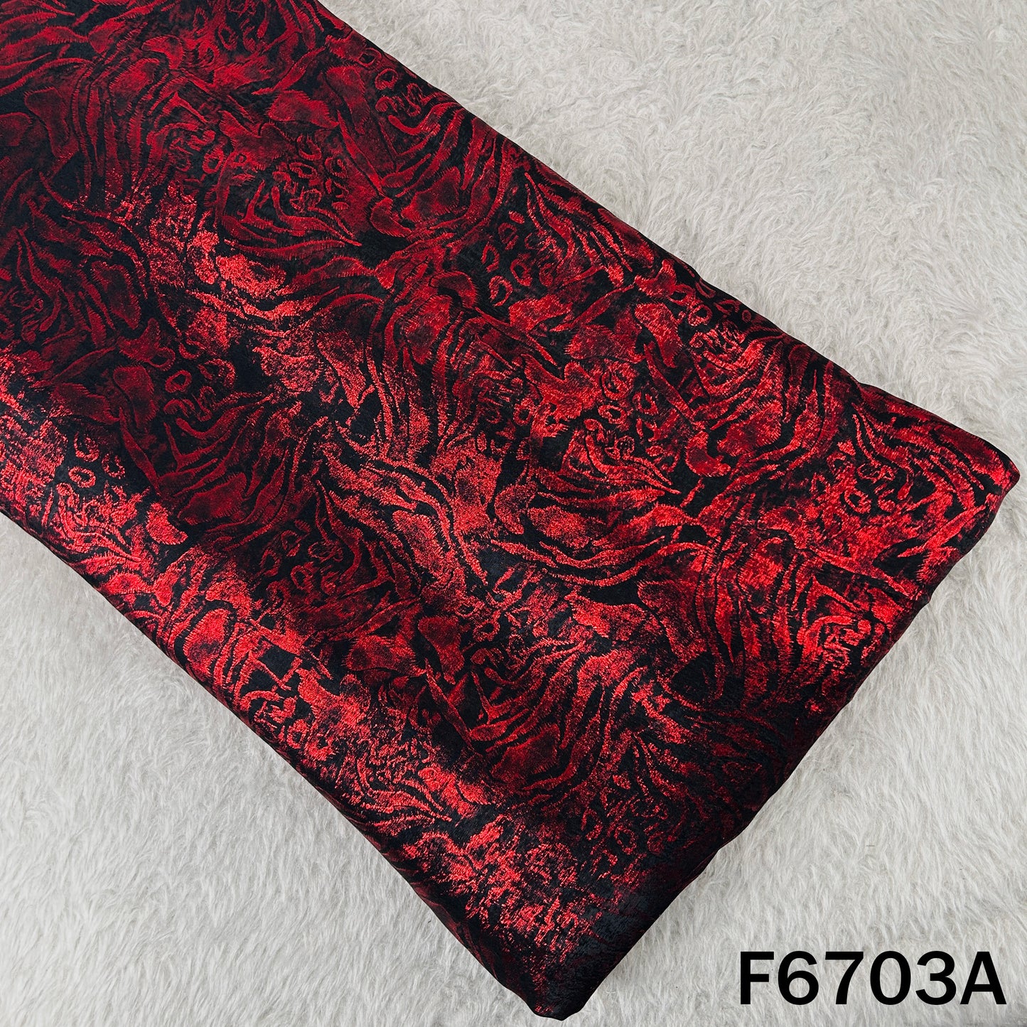 Foil Print Crepe Fabric - F6703