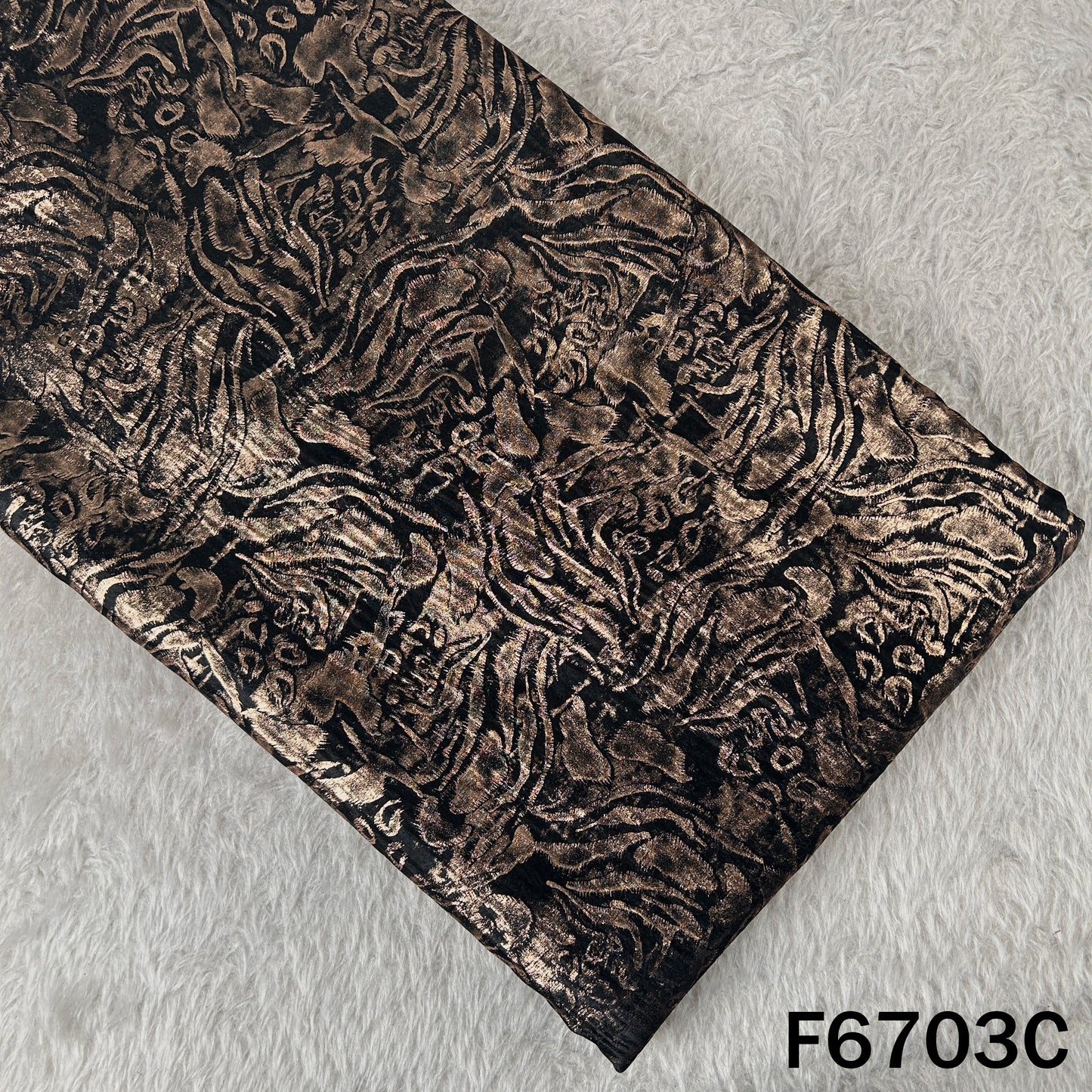 Foil Print Crepe Fabric - F6703