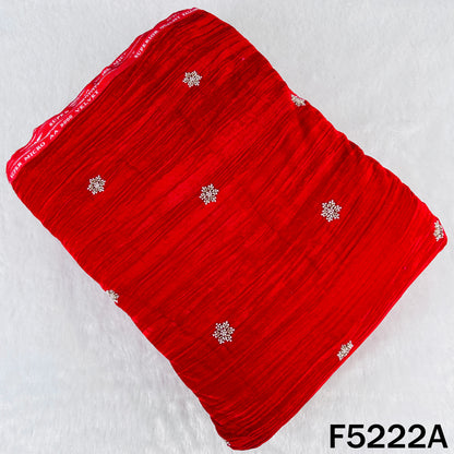 Cut Dana Zari Work Crush Velvet Fabric - F5222