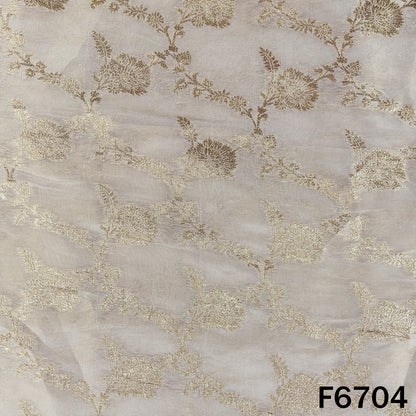 Dyeable Zari Shimmer Tissue Fabric - F6704