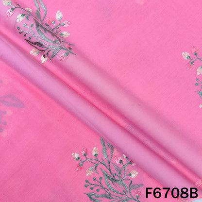Thread Embroidered Cotton Fabric - F6708