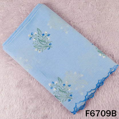 Thread Embroidered Cotton Fabric - F6709