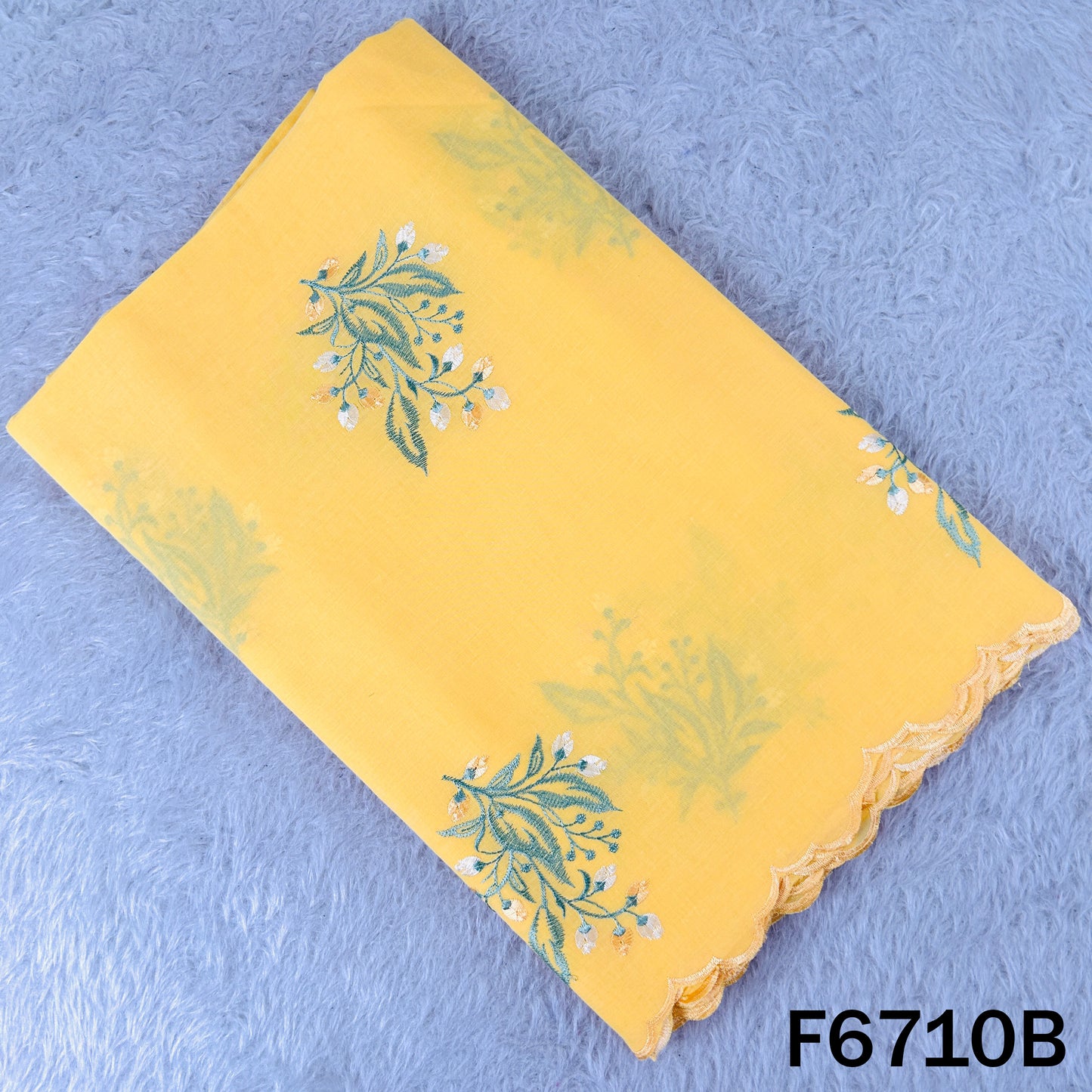 Thread Embroidered Cotton Fabric - F6710