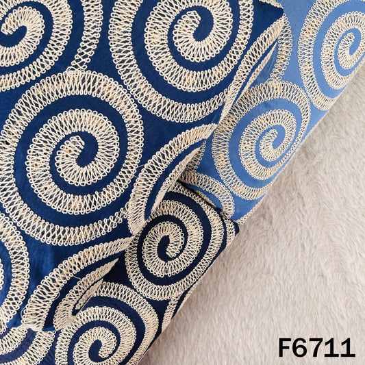 Crochet Work Denim Fabric - F6711