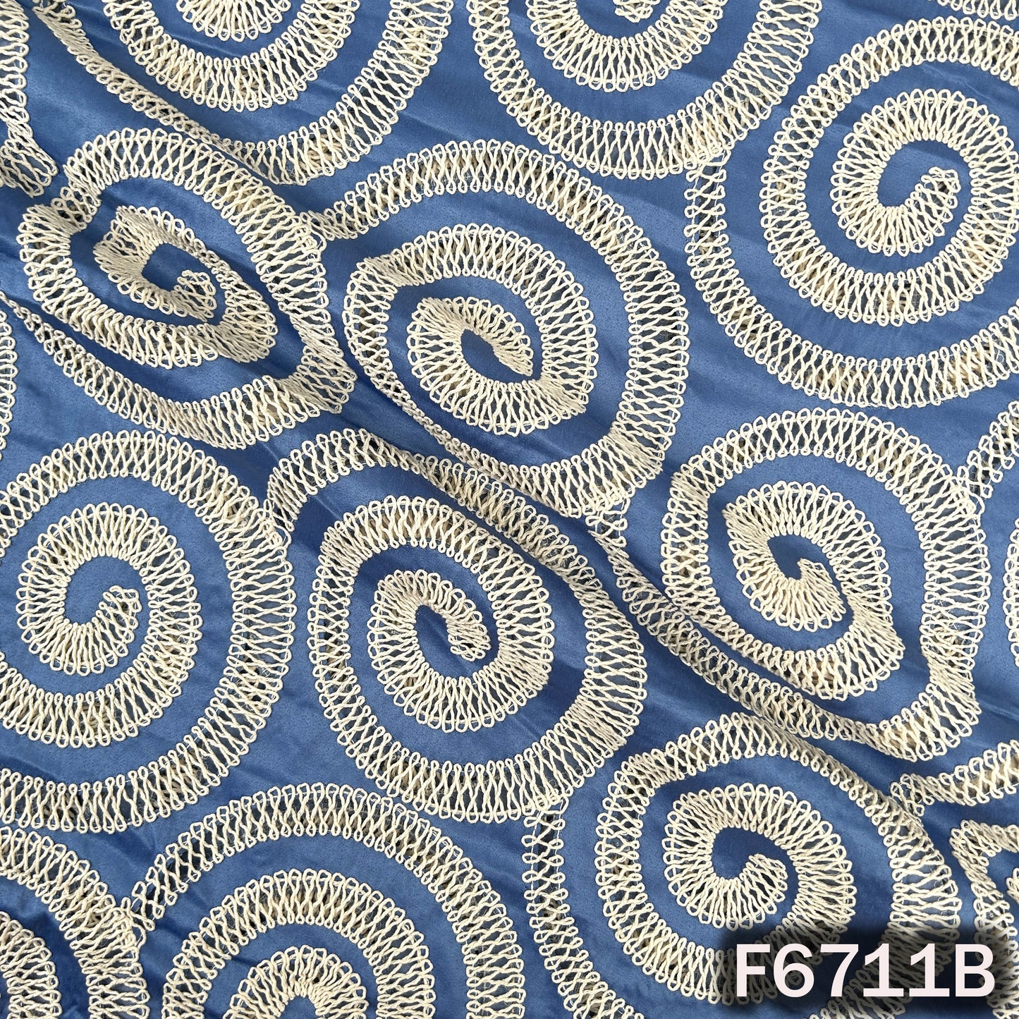 Crochet Work Denim Fabric - F6711