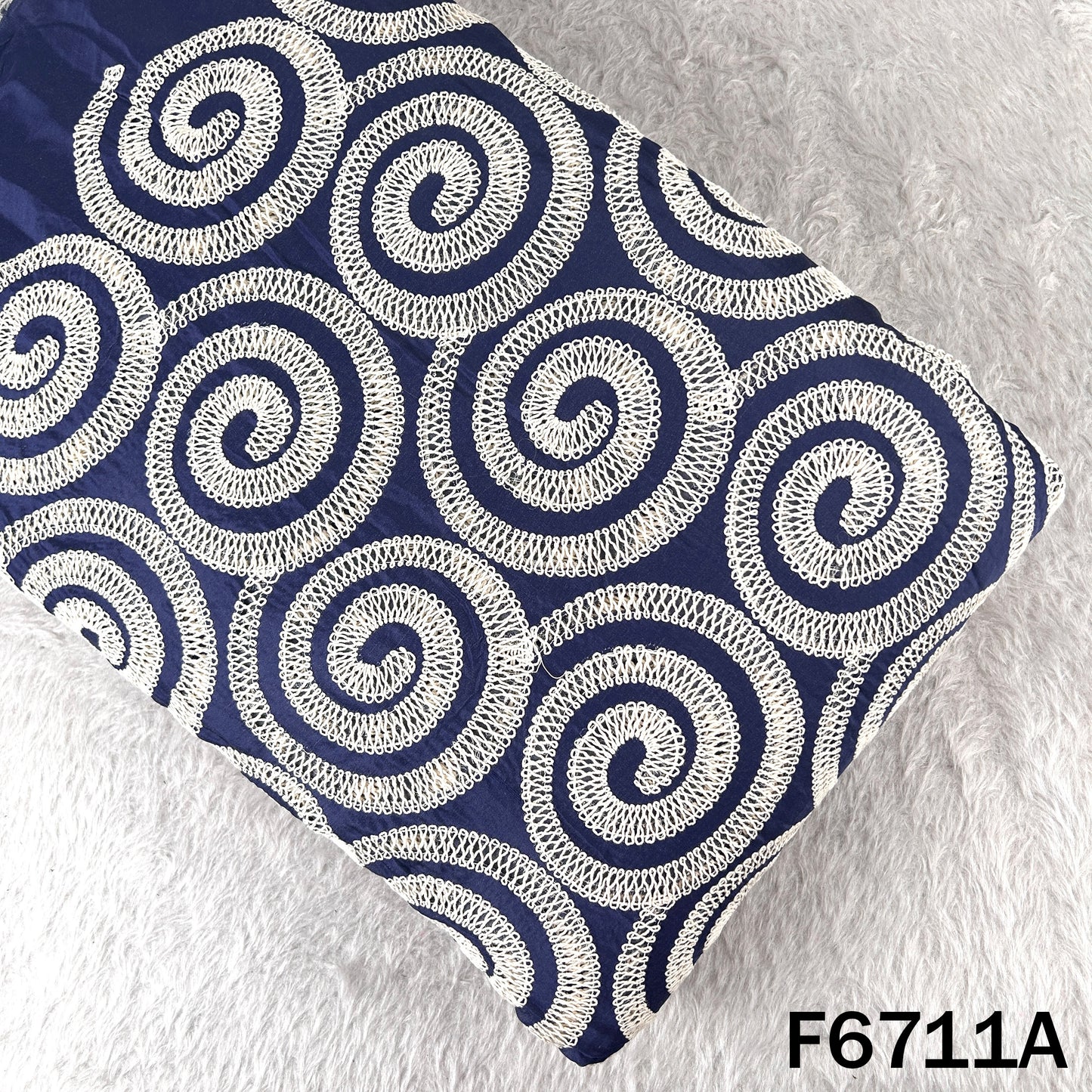 Crochet Work Denim Fabric - F6711