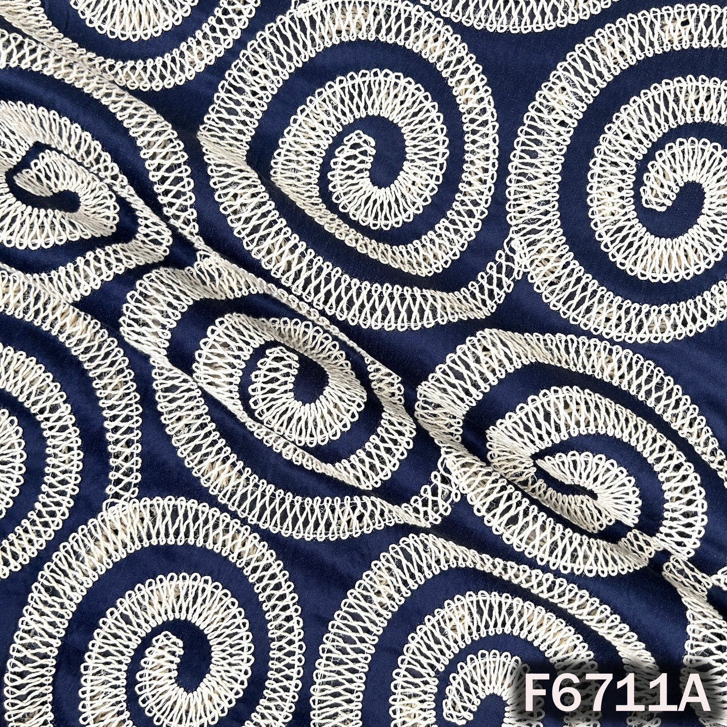 Crochet Work Denim Fabric - F6711