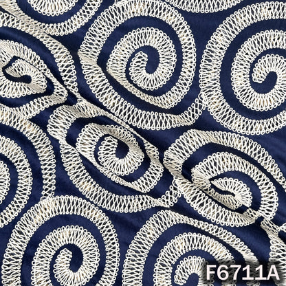 Crochet Work Denim Fabric - F6711