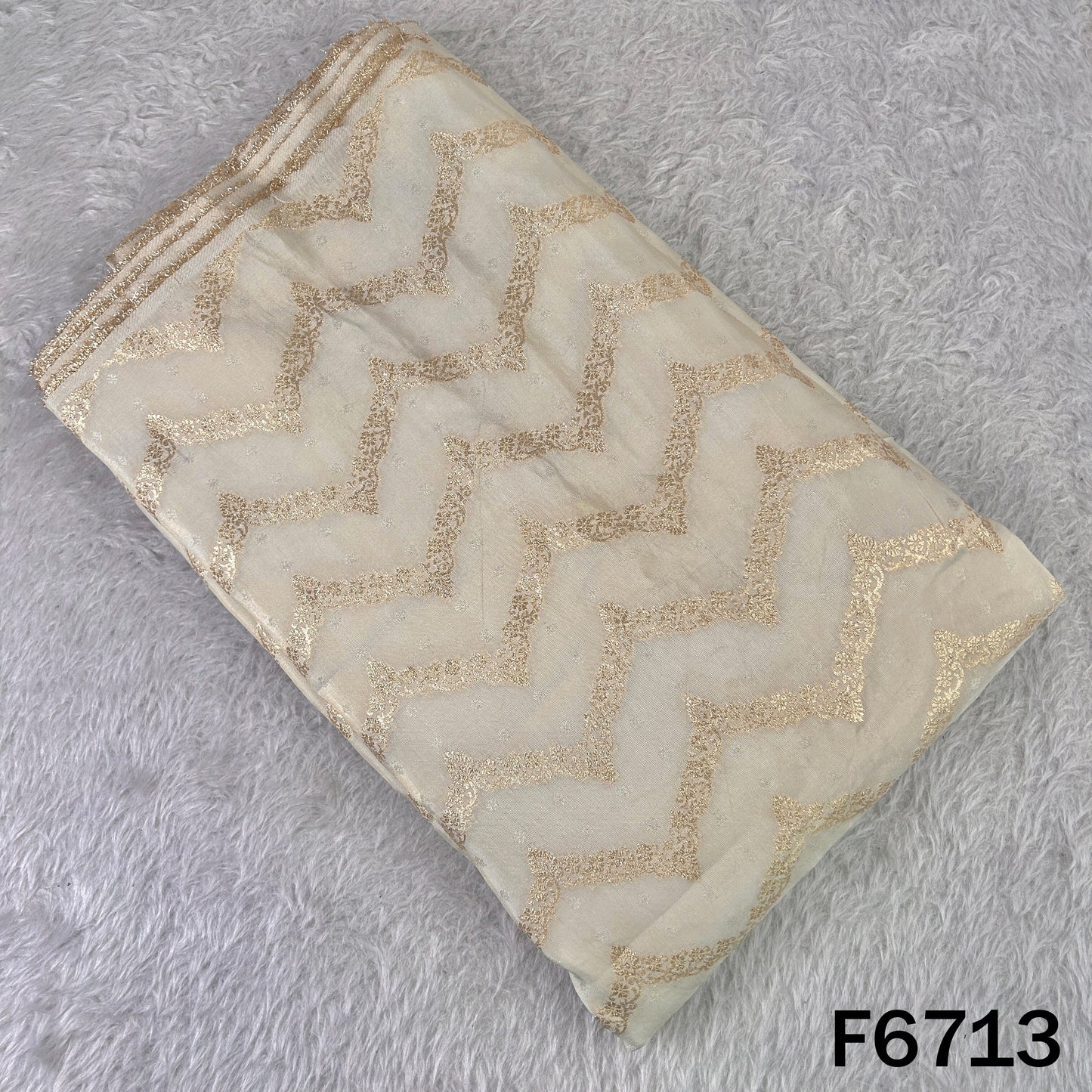 Dyeable Zari Shimmer Tissue Fabric - F6713