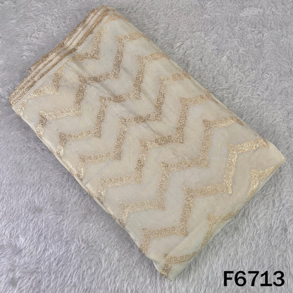 Dyeable Zari Shimmer Tissue Fabric - F6713
