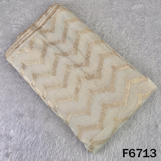 Dyeable Zari Shimmer Tissue Fabric - F6713