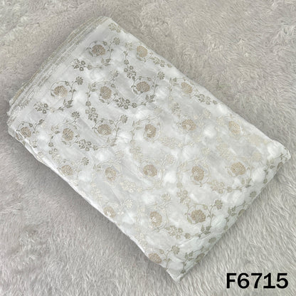 Dyeable Zari Crepe Fabric - F6715