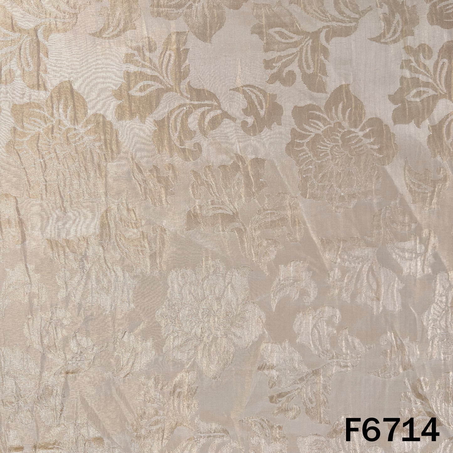 Dyeable Self Jacquard Shimmer Tissue Fabric - F6714