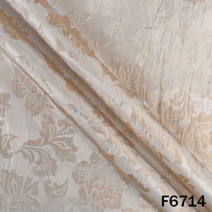 Dyeable Self Jacquard Shimmer Tissue Fabric - F6714