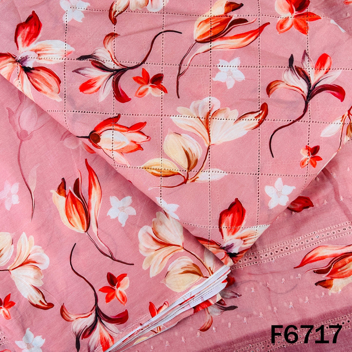 Digital Print Hakoba Cambric Cotton Fabric - F6717