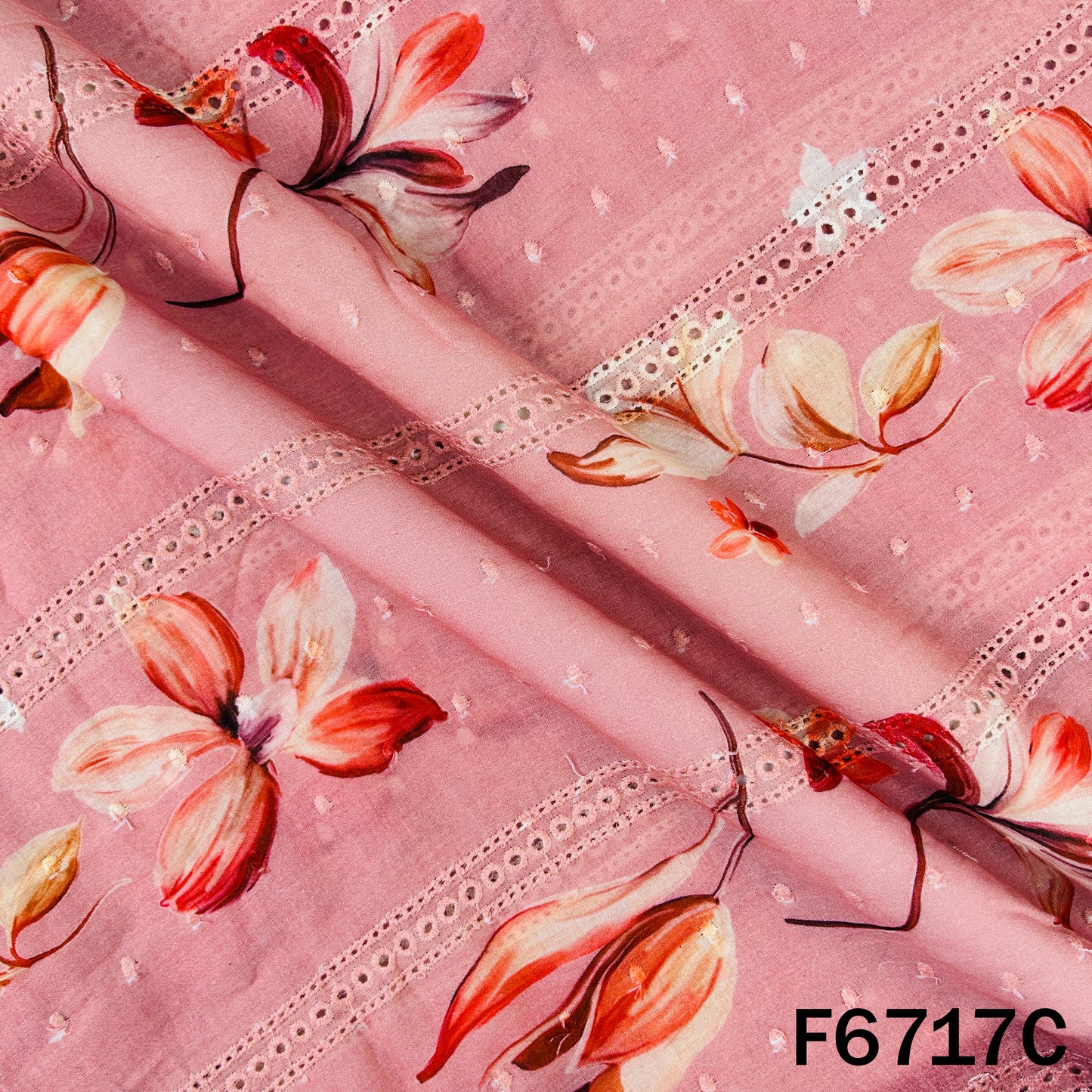Digital Print Hakoba Cambric Cotton Fabric - F6717
