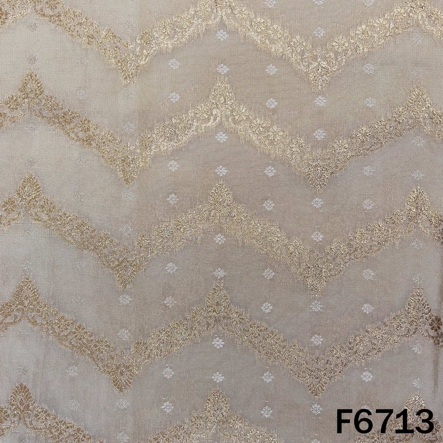 Dyeable Zari Shimmer Tissue Fabric - F6713