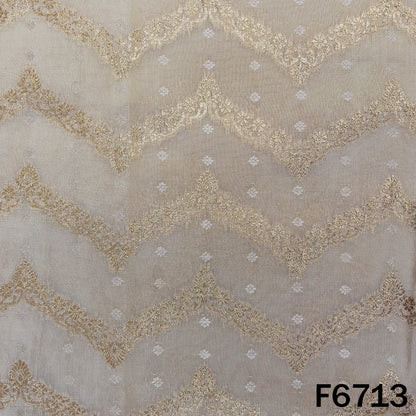 Dyeable Zari Shimmer Tissue Fabric - F6713