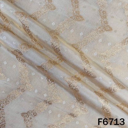 Dyeable Zari Shimmer Tissue Fabric - F6713