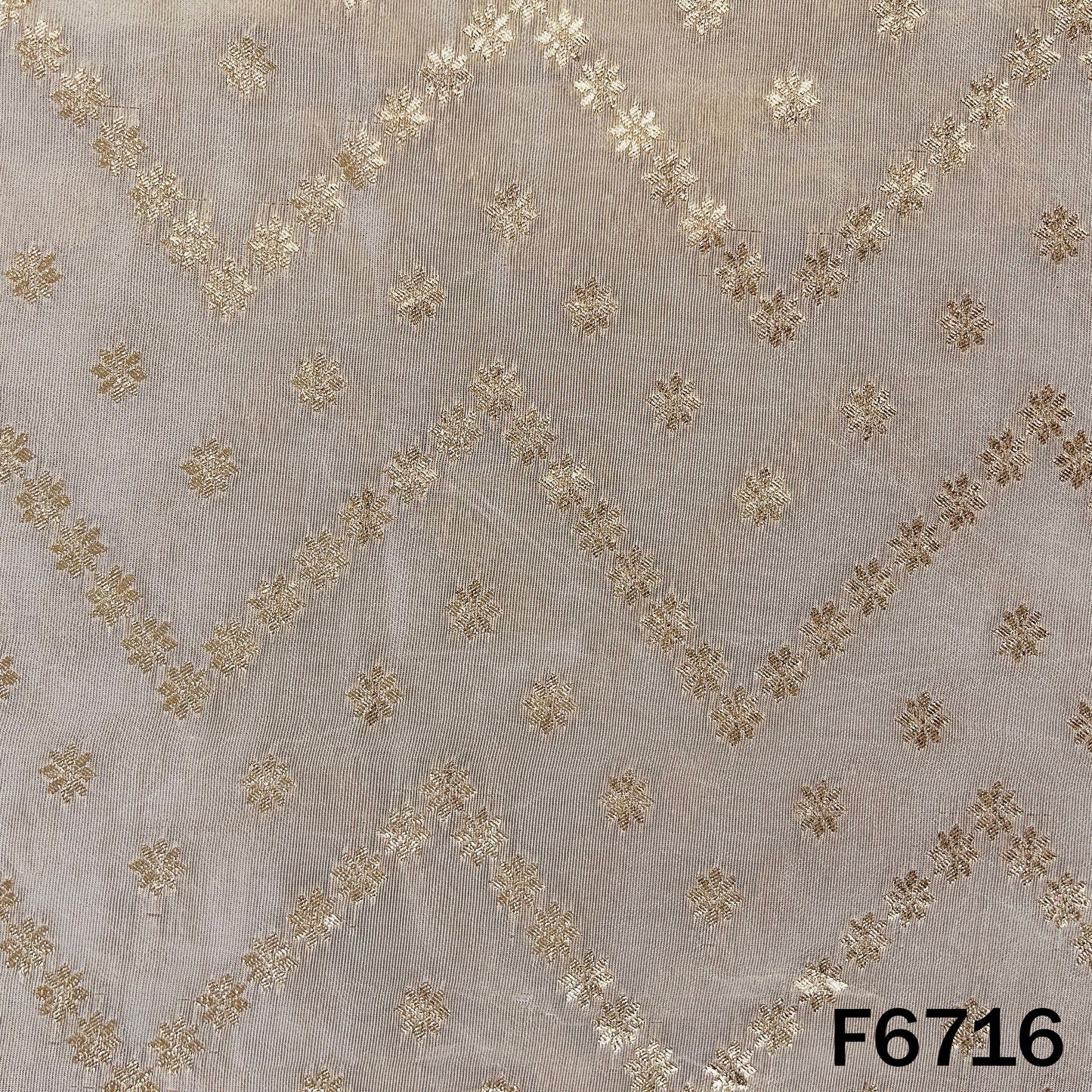 Dyeable Zari Shimmer Tissue Fabric - F6716