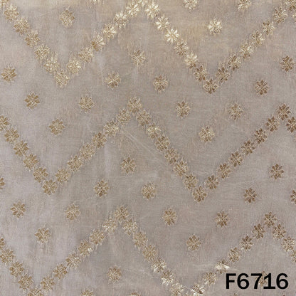 Dyeable Zari Shimmer Tissue Fabric - F6716