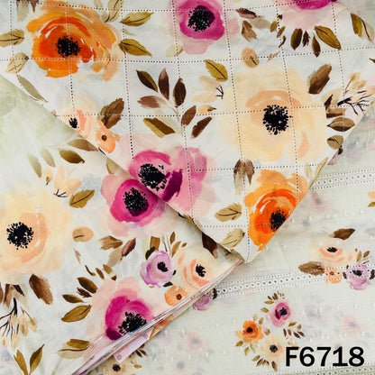Digital Print Hakoba Cambric Cotton Fabric - F6718