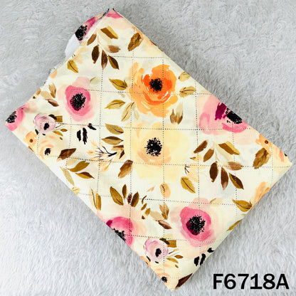 Digital Print Hakoba Cambric Cotton Fabric - F6718