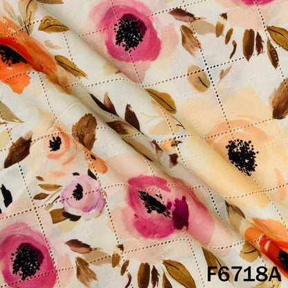 Digital Print Hakoba Cambric Cotton Fabric - F6718