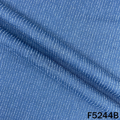 Self Stripe Denim Fabric - F5244