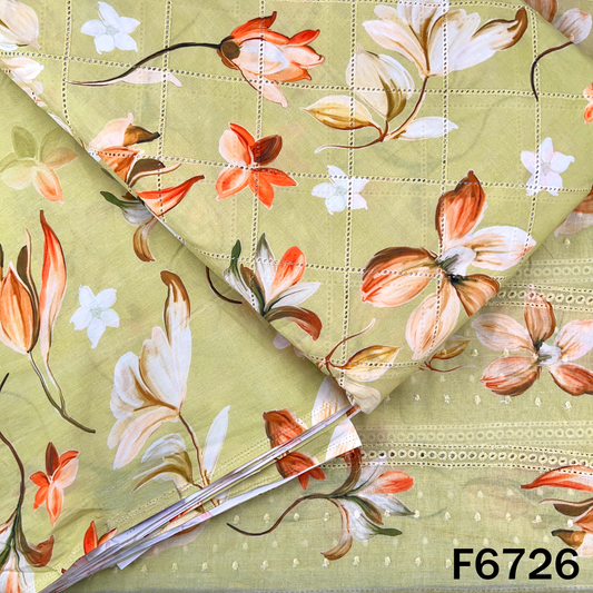 Digital Print Hakoba Cambric Cotton Fabric - F6726