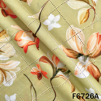 Digital Print Hakoba Cambric Cotton Fabric - F6726