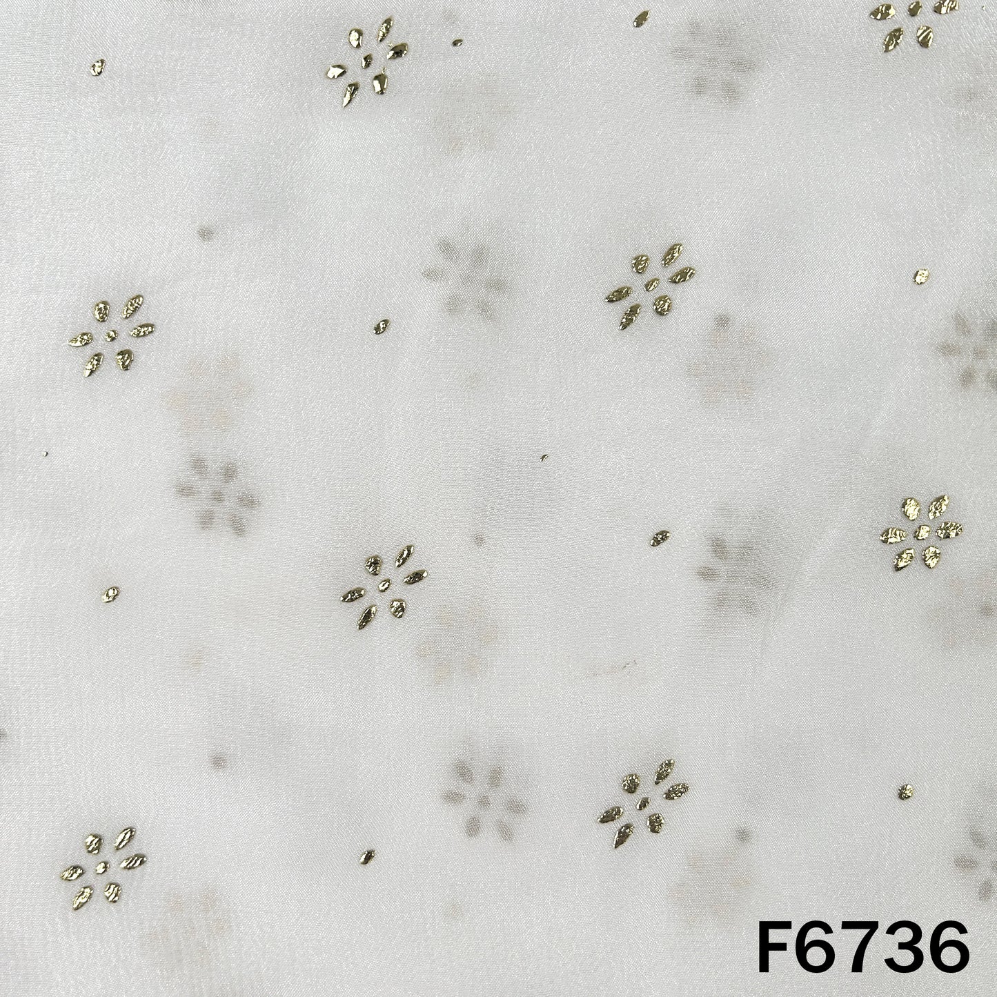Dyeable Pasted Mukaish Chinnon Chiffon Fabric - F6736