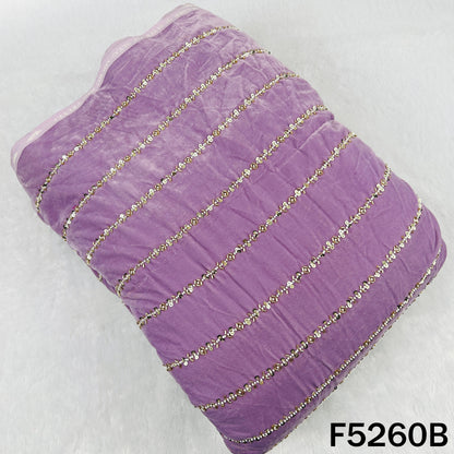 Cut Dana Sequins Embroidered Velvet Fabric - F5260