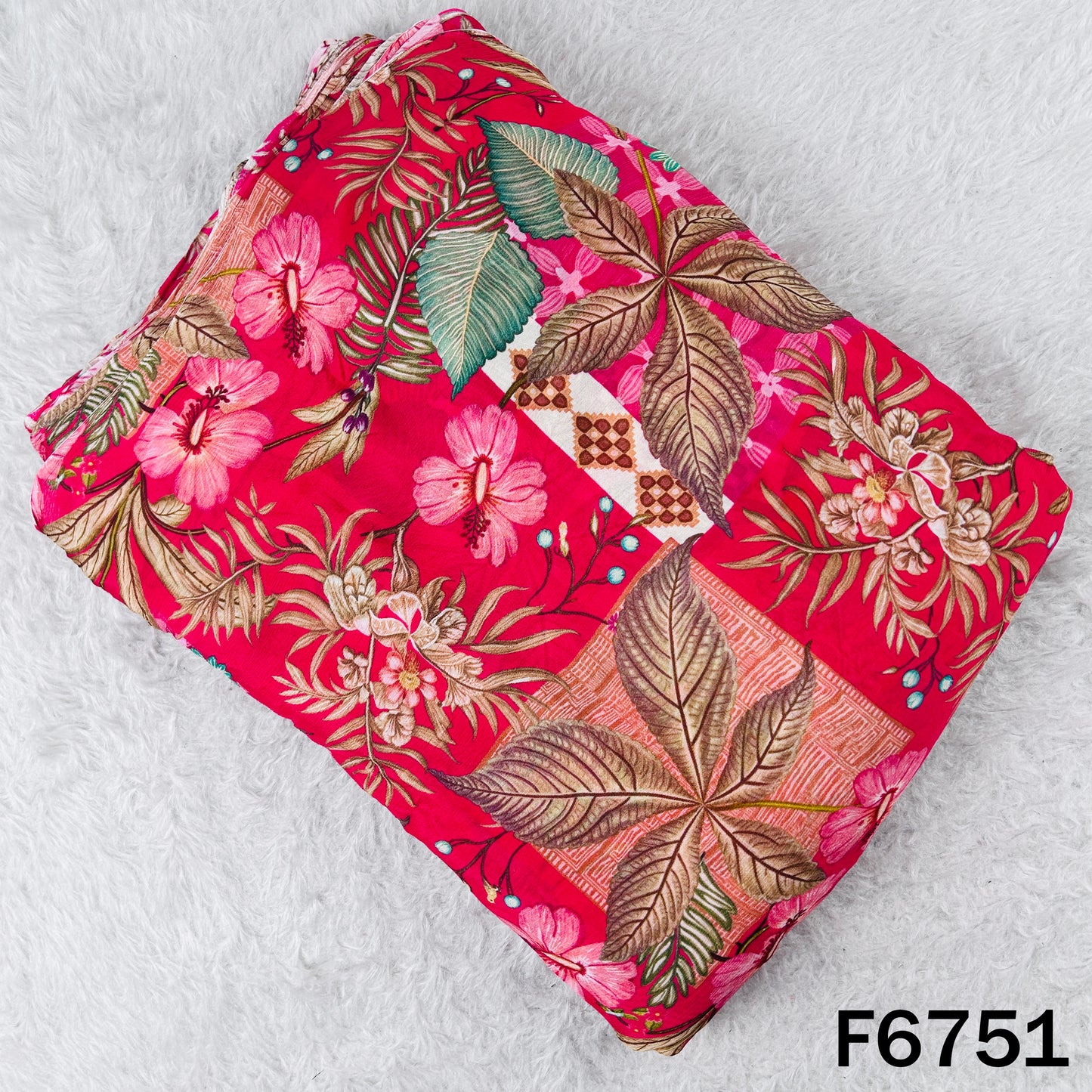 Digital Print Chinnon Chiffon Fabric - F6751