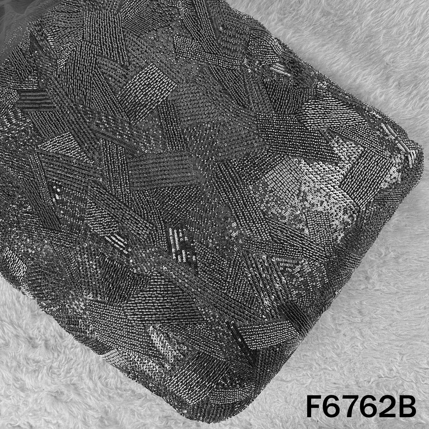 Cut Dana Sequins Embroidered Net Fabric - F6762