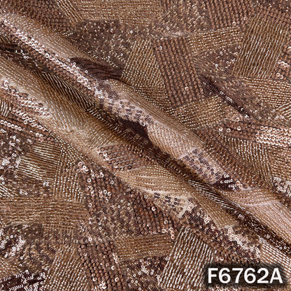 Cut Dana Sequins Embroidered Net Fabric - F6762
