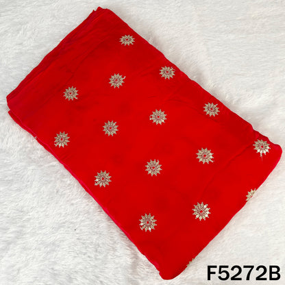 Zari Sequins Thread Work Viscose Crepe Fabric - F5272