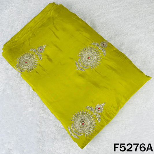 Zari Sequins Thread Work Viscose Crepe Fabric - F5276