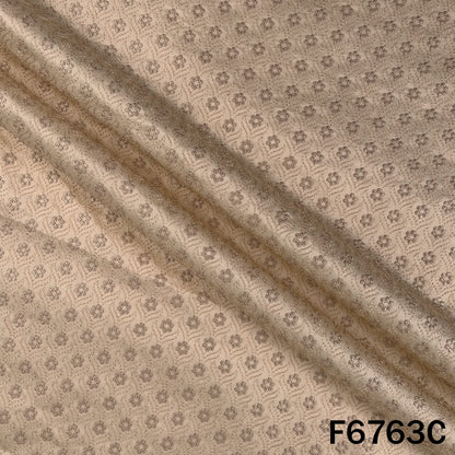Thread Sequins Embroidered Satin Silk Fabric - F6763