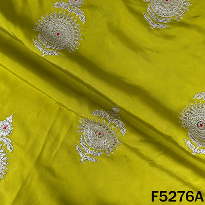 Zari Sequins Thread Work Viscose Crepe Fabric - F5276