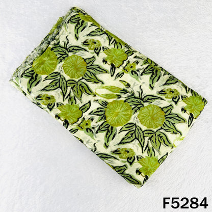 Digital Print Gajji Silk Fabric - F5284