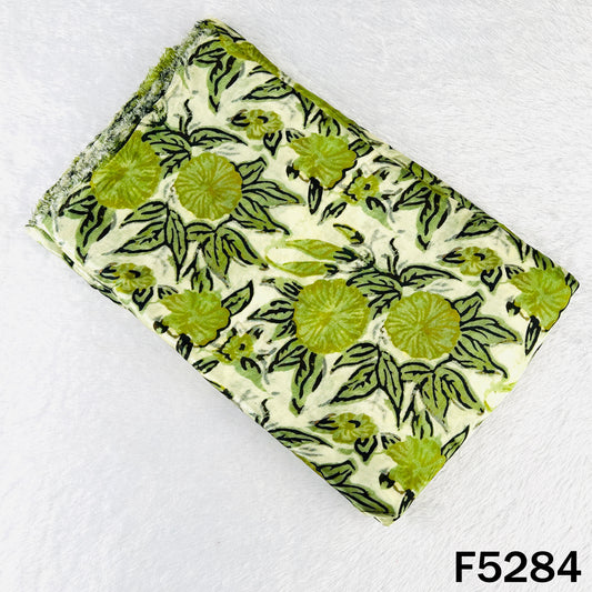 Digital Print Gajji Silk Fabric - F5284