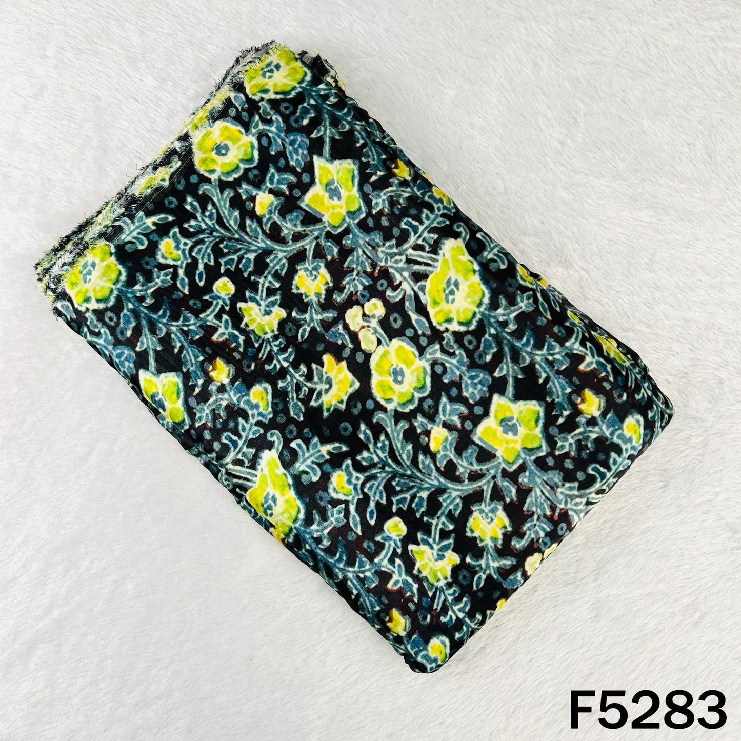 Digital Print Gajji Silk Fabric - F5283